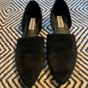 Steve Madden Black Suede Flats